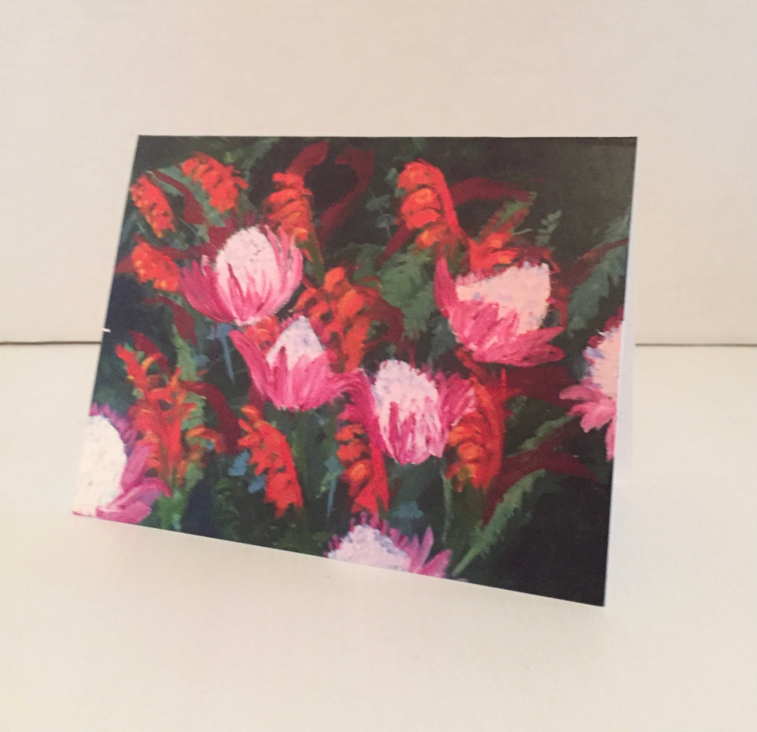 Notecard Pack of 2 - Tropical Flowers