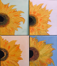 Load image into Gallery viewer, Peach Sunflower SOLD (Available as A4 Print &amp; Block Print)
