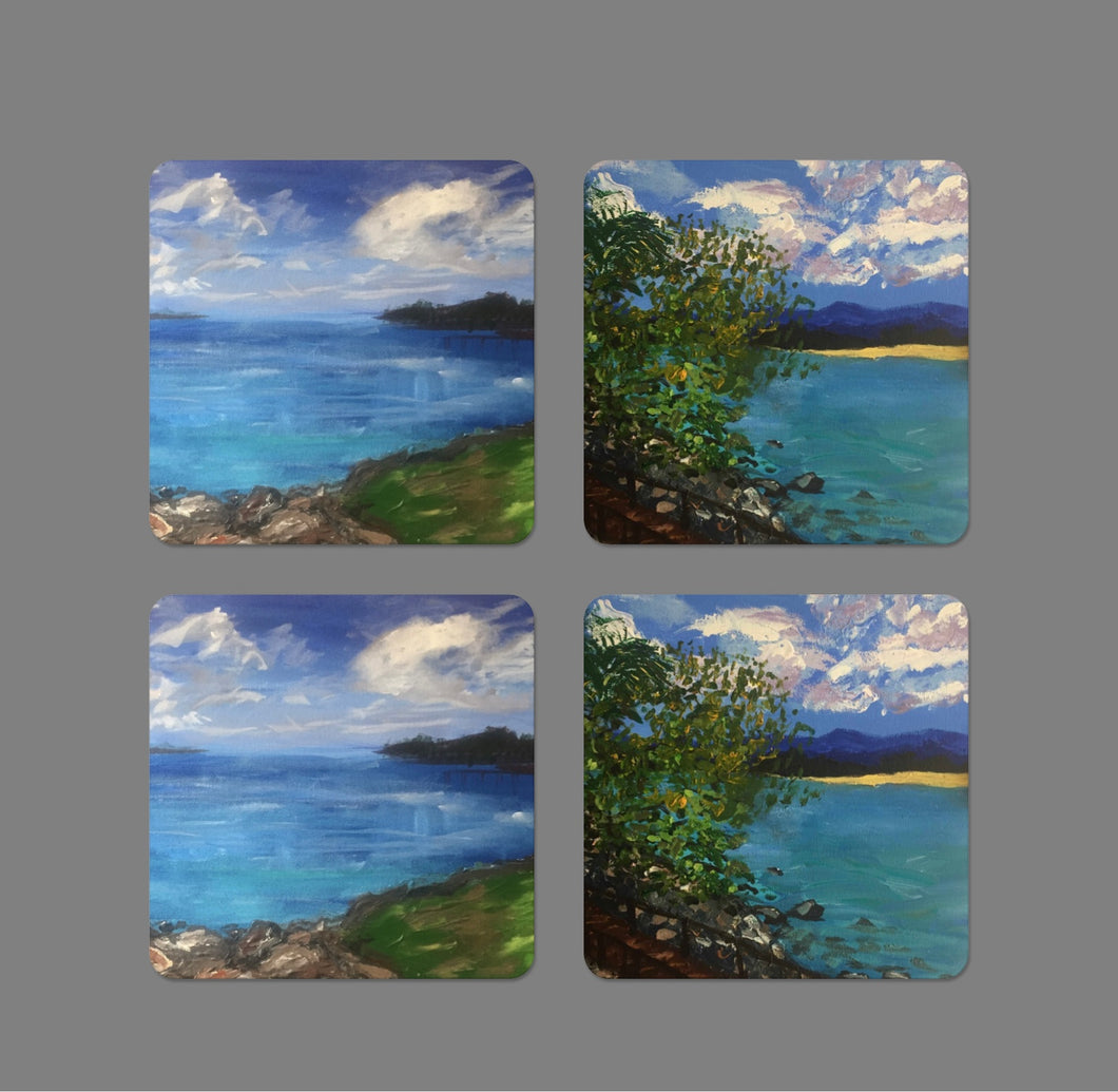 Set of 4 Coasters -  Airlie Beach